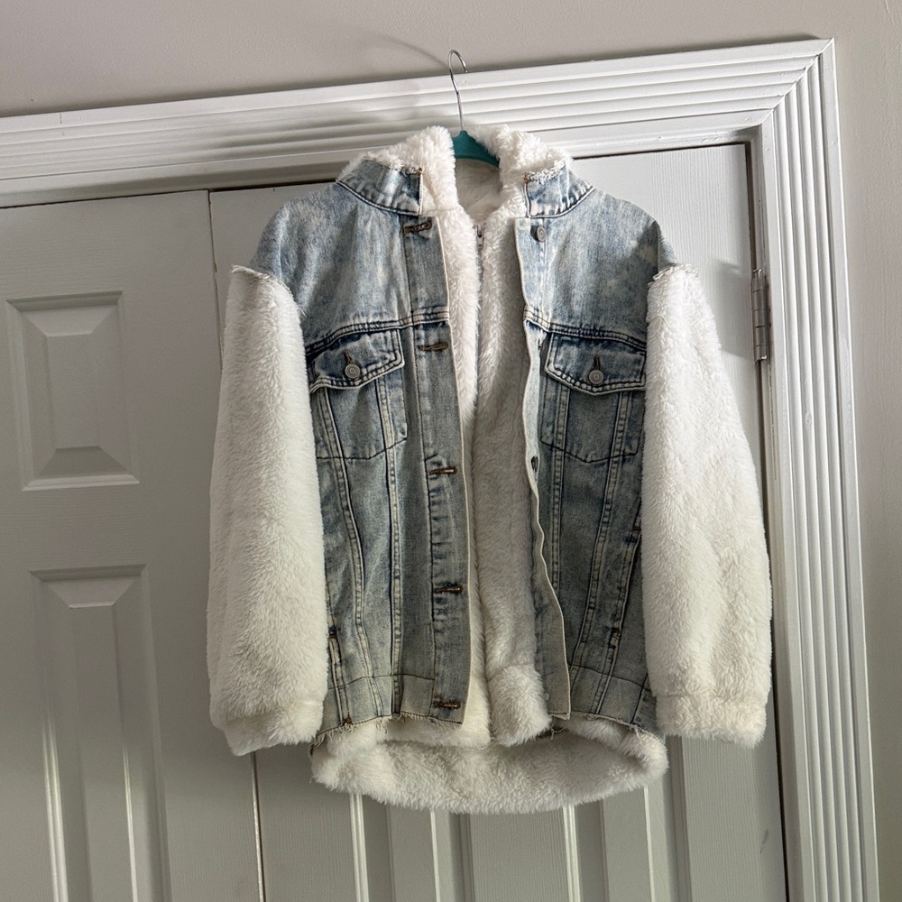 Cozy Denim and Faux Fur Jacket